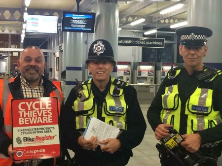 Cycle Marking With British Transport Police & Cyclepods Cycle Marking With British Transport Police & Cyclepods
