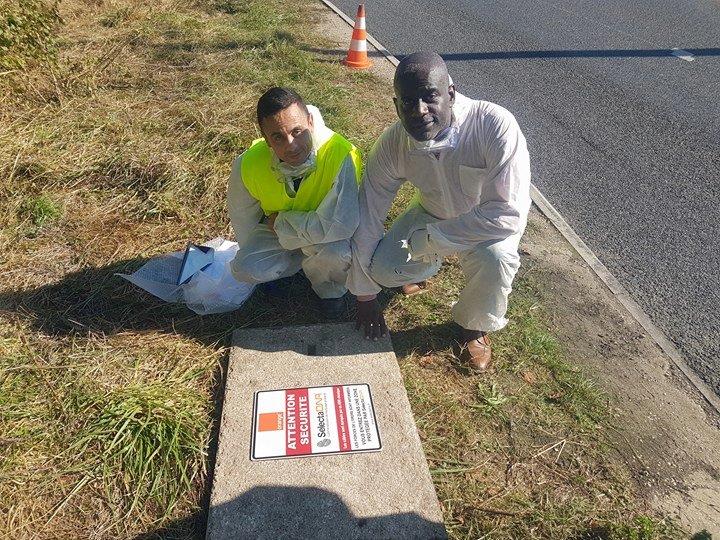 2eme chantier pour la protection de câbles pour le groupe Orange Telecom
