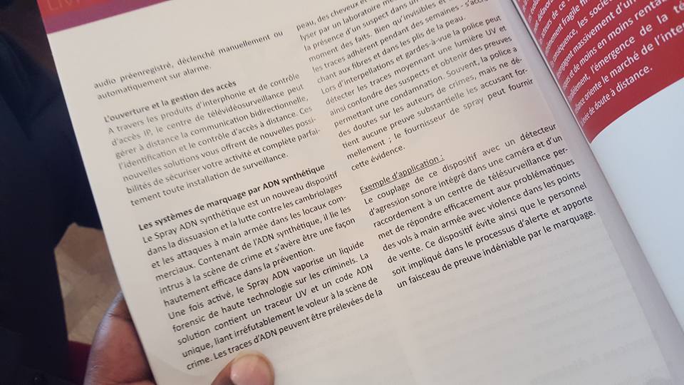 L'ADN SYNTHÉTIQUE de SelectaDNA est cité dans le livre blanc de la sécurité 2015