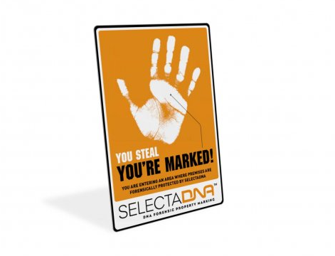 SelectaDNA Warning SIgn A4